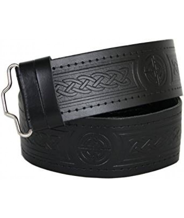Embossed Leather Kilt Belt