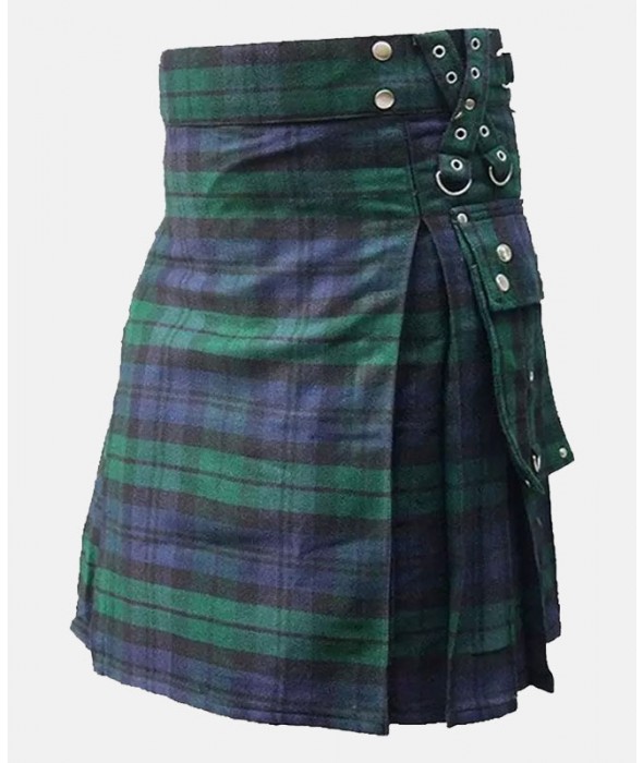 Black Watch Gothic Tartan Utility kilt