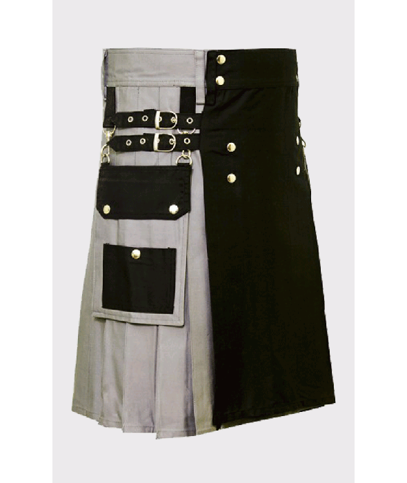 Black And Grey Hybrid Kilt