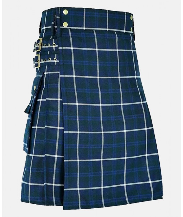 Blue Douglas Tartan Utility Kilt