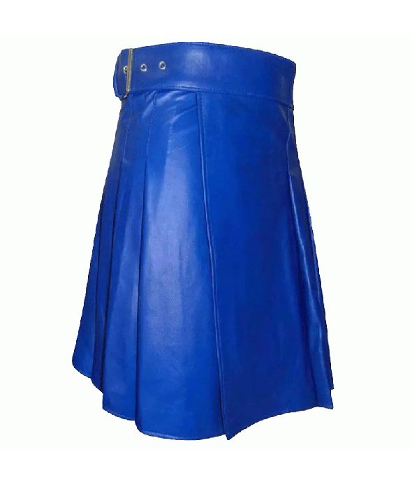 Blue Leather Kilt