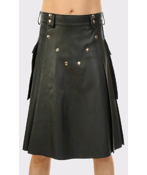 Cargo Leather Kilt
