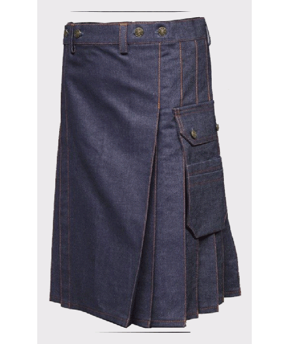 Deluxe Denim Utility Kilt