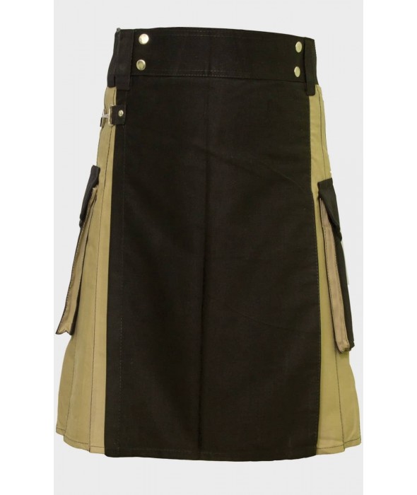 Designer Two Tone Utility Kilt