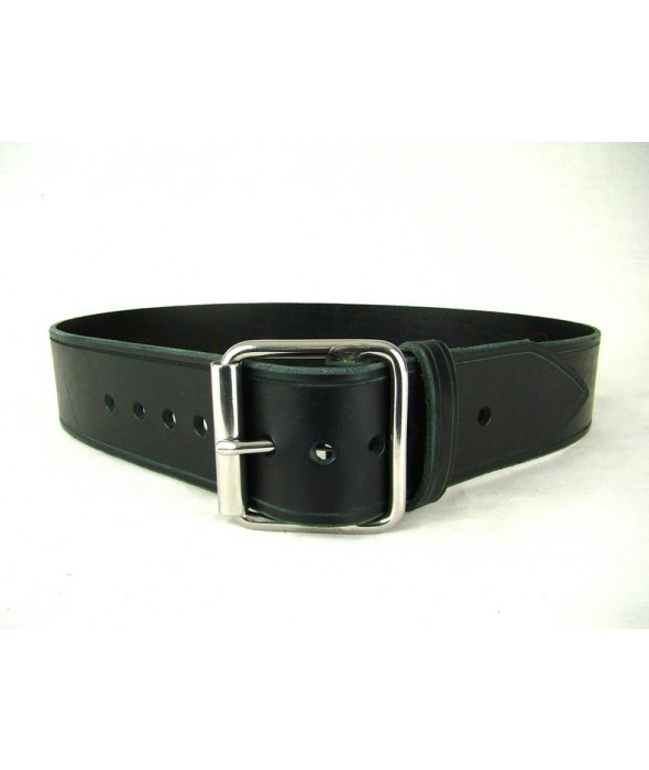 Black Leather Kilt Belt