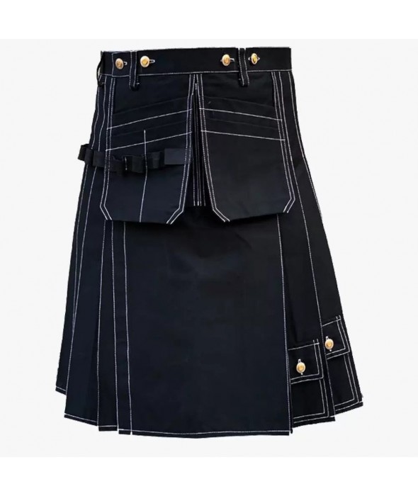Black Working Kilt For Men