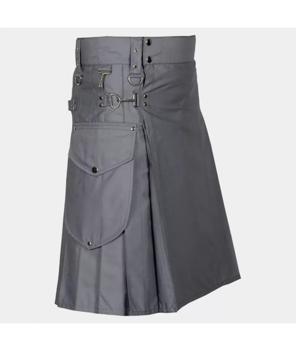 Modern Utility Kilt With Cargo Pockets