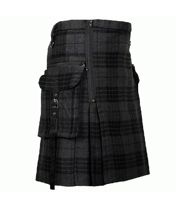 Gothic Punk Pock Tartan Utility Kilt