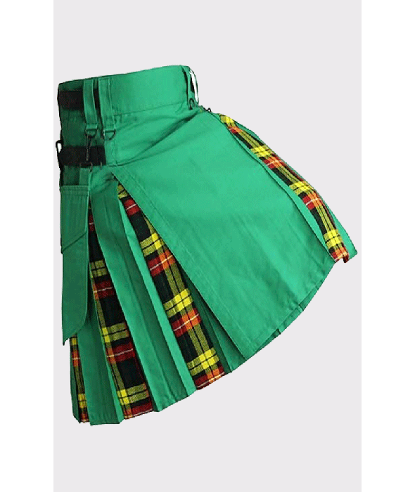 Green Utility Hybrid Tartan Kilt