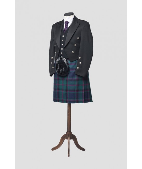 Kilt Outfit With Prince Charlie Jacket and 5 Button Waiscoat