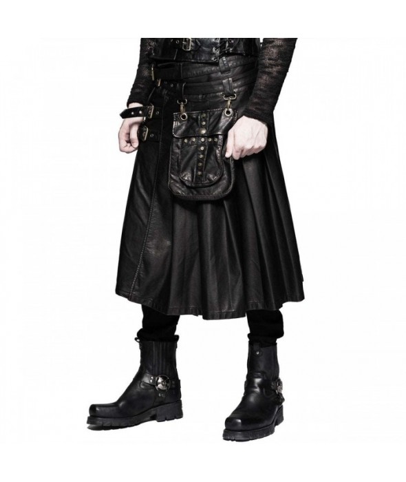 Gothic Leather Kilt