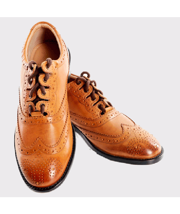 Mens Brown Leather Scottish Ghilie Kilt Brogues