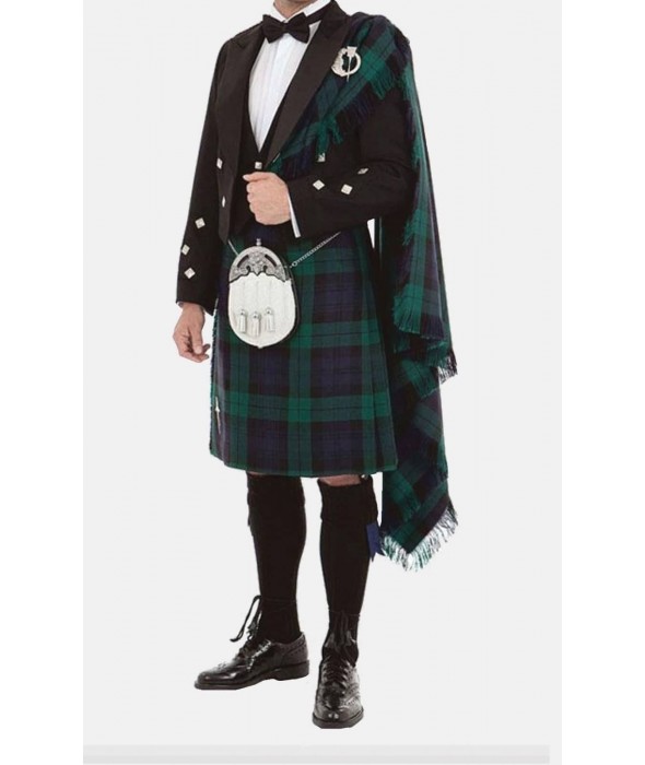 Prince Charlie Outfit With Black Watch Tartan Kilt