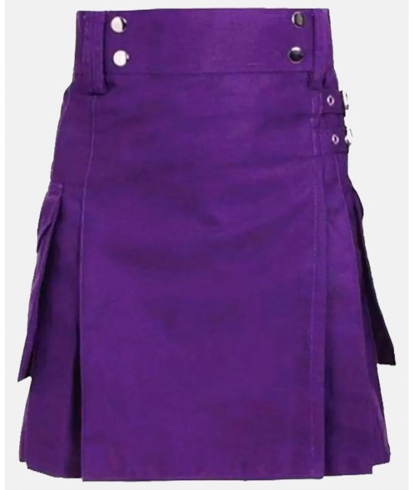 Purple Utility Kilt For Women