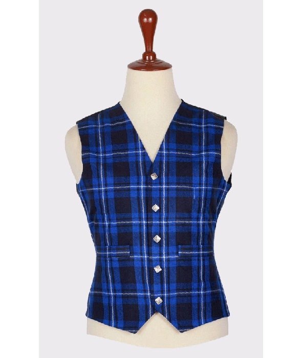 Ramsey Blue Tartan Vest
