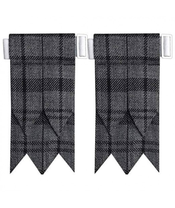 Scottish Traditional Grey Watch Tartan Kilt Flashes