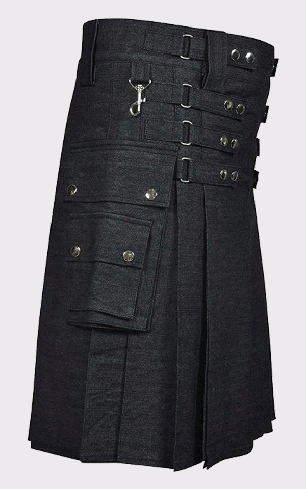 Denim Fashion Kilt-Highlander Kilt