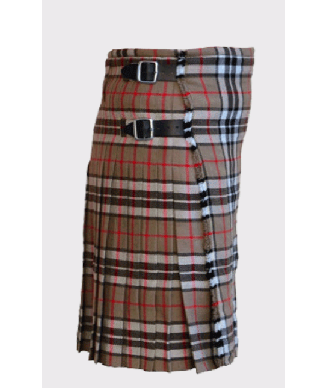 Camel Thompson Scottish Tartan Kilt