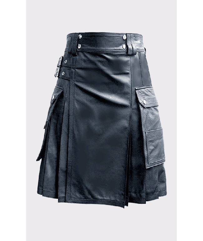 Cargo Leather Kilt