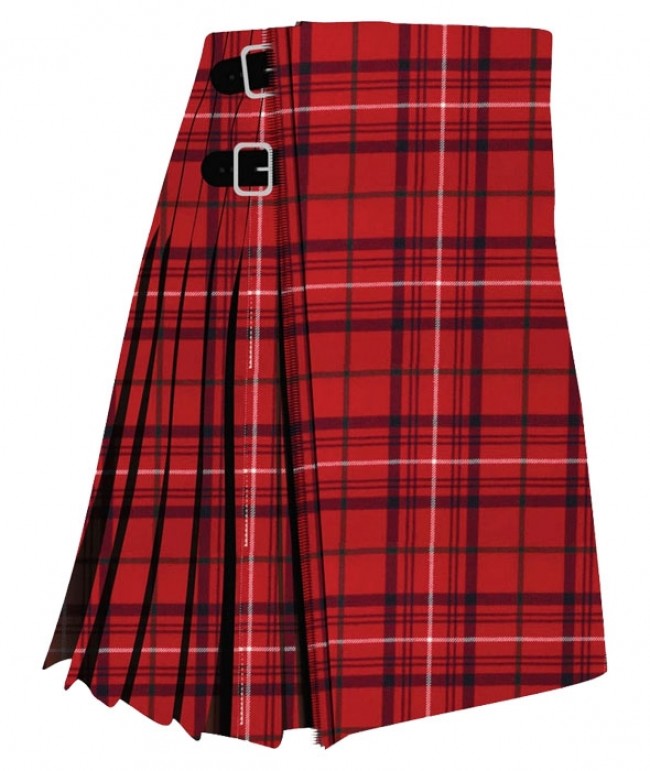 Rose Red Modern Tartan Kilt