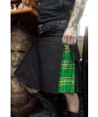 Black Utility With Irish Green Tartan Kilt