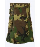 Woodland Camo Kilt For Men
