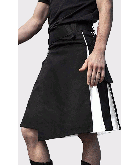 Black and White Scottish Modern Hybrid Kilt 