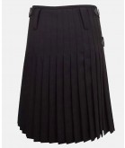 Black Scottish Leather Kilt