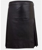 Black Scottish Leather Kilt