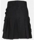 Black Utility Modern Kilt For Women