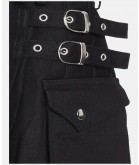 Black Utility Modern Kilt For Women