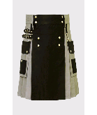 Black And Grey Hybrid Kilt
