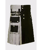 Black And Grey Hybrid Kilt