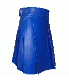 Blue Leather Kilt