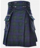 Cato Black Watch Utility Style Tartan Kilt