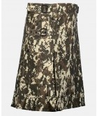 Digital Camo Utility Kilt with Cargo Pockets