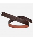 Embossed Genuine Leather Brown Kilt Belt with Celtic Buckle