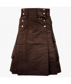 Brown Modern Utility Kilt For Man