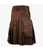 Brown Modern Utility Kilt For Man
