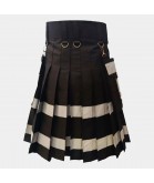 Black Style Utility Kilt For Men