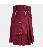 Burgundy Color Utility Kilt
