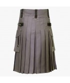 Grey Utility Kilt For Active Man
