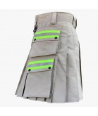 Gray Firefighter Utility Kilt For Men
