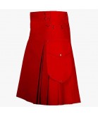Red Utility Kilt For Men