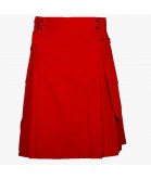 Red Utility Kilt For Men