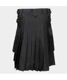 Lautreamont Men Black Utility Kilt