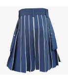 Blue Utility kilt For Men With White line