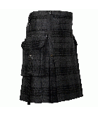Gothic Punk Pock Tartan Utility Kilt