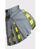 Grey Utility and Tartan Hybrid Kilt