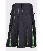 Hybrid Black and Irish Green Tartan Kilt